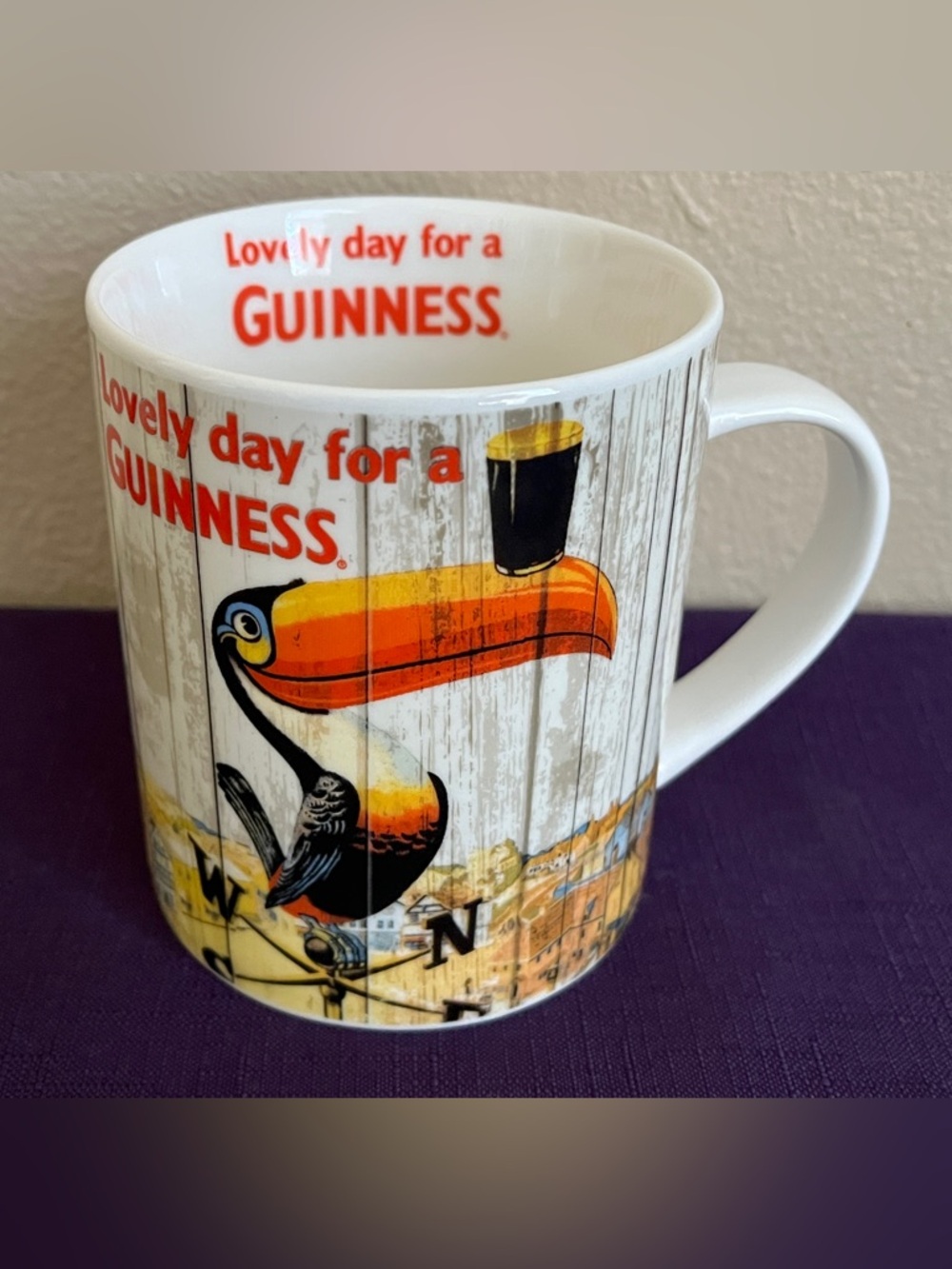 Guinness Lovely Day for a Guinness Toucan Design Coffee Mug Ireland